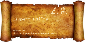 Lippert Héra névjegykártya